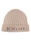 Kiton Intarsia-knit Cashmere Beanie In Neutrals
