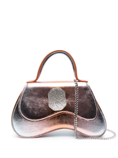 Malone Souliers Divine Sunset Metallic-leather Tote Bag In Pink