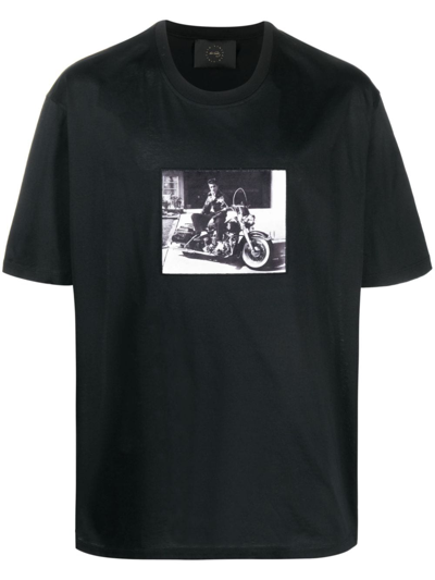 Limitato Elvis-print Cotton T-shirt In Black