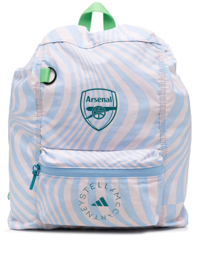 Adidas By Stella Mccartney Graphic-print Recycled-polyester Backpag In Blue