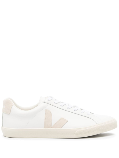 Veja Low Top Leather Sneakers In White