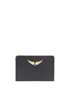 ZADIG & VOLTAIRE ZV PASS LOGO-PLAQUE LEATHER CARDHOLDER