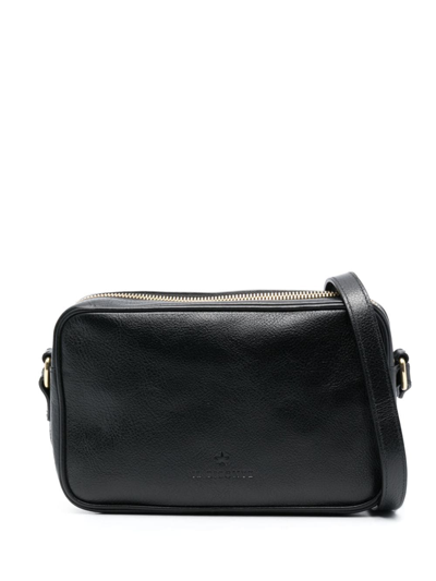 Il Bisonte Oliveta Vacchetta Leather Camera Crossbody Bag In Black