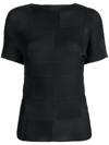 ISSEY MIYAKE CUT-OUT TEXTURED T-SHIRT