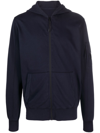 C.P. COMPANY LENS-PATCH ZIP-FASTENING HOODIE