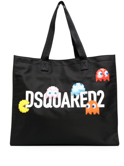Dsquared2 X Pac-man Tote Bag In Black