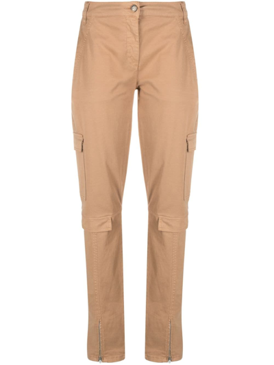 Semicouture Button-up Tapered Trousers In Neutrals