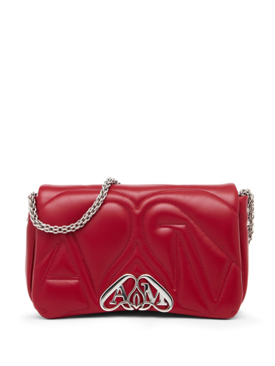 Alexander Mcqueen Small The Seal Shoulder Bag In Red