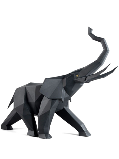 Lladrò Elephant Sculpture In Black