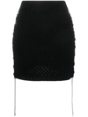 Giuseppe Di Morabito Black Stretch Ruffled Mini Skirt In Black