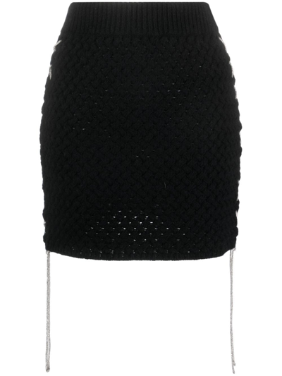 GIUSEPPE DI MORABITO MERINO-BLEND KNITTED MINISKIRT