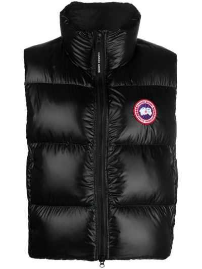 Canada Goose Logo-patch Padded Gilet In Black