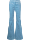 DOROTHEE SCHUMACHER MID-RISE VELVET FLARED TROUSERS