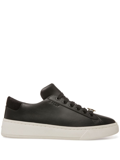 Bally Raise Sneakers In Black And White Leather