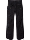 OFF-WHITE CARGO COTTON TROUSERS