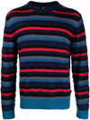 Ps By Paul Smith Ps Paul Smith Jersey With Stripe Pattern In Blue
