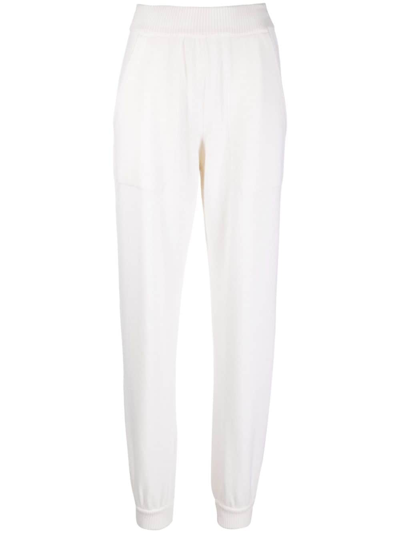 Mrz Elasticated-waistband Tapered Track Pants In White