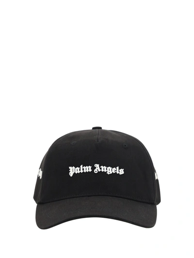 Palm Angels Logo Baseball Cap In Black