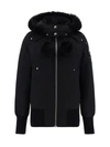 Moose Knuckles Debbie Shearling Trimmed Hooded Bomber Jacket
