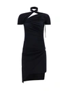 Coperni Asymmetric Draped Crossover-neck Jersey Dress
