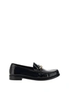 Saint Laurent Ysl Logo Leather Loafers
