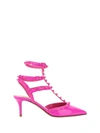Valentino Rockstud Caged 65 Patent Ankle Strap Pump