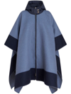 Etro Pegaso-jacquard Fine-knit Cape In Light Blue