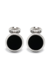 Tateossian Football Round-shape Cufflinks In Black