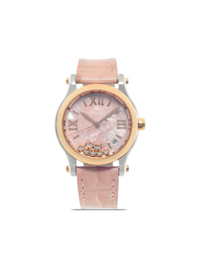 Pre-owned Chopard  Happy Sport 36mm In Mother Of Pearl