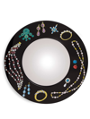 Fornasetti Frame With Convex Mirror Gioielli In Black