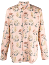 Etro Dahlia-print Cotton Shirt In Pink