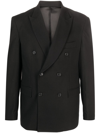 FAMILY FIRST PINSTRIPED DOUBLE-BREASTED BLAZER