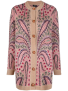 ETRO PATTERNED-INTARSIA MOHAIR-BLEND CARDIGAN