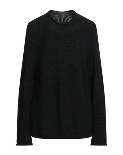 Alpha Studio Woman Turtleneck Black Size 8 Wool, Recycled Polyamide In Black