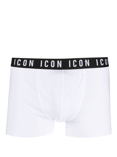 Dsquared2 Logo-waistband Cotton Boxers In White
