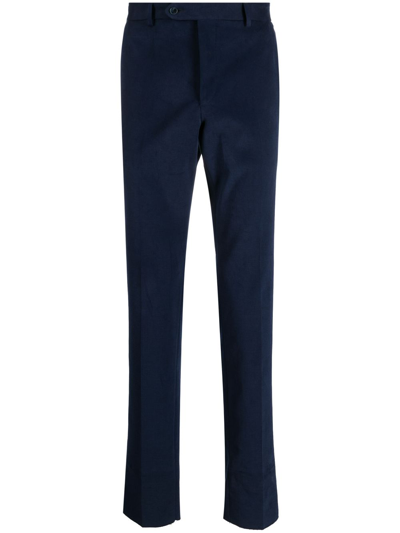 Luigi Bianchi Cotton Trousers In Blue