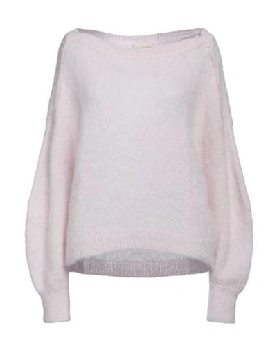 Semicouture Woman Sweater Light Pink Size M Alpaca Wool, Mohair Wool, Polyamide