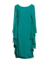 Botondi Milano Woman Midi Dress Emerald Green Size 14 Silk