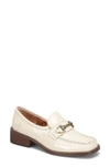 Korks Florence Bit Loafer In Off White Patent