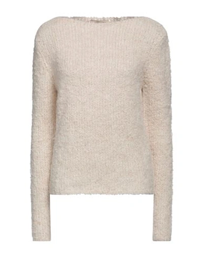 Gentryportofino Woman Sweater Beige Size 6 Alpaca Wool, Wool, Polyamide In Beige