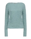 Gentryportofino Woman Sweater Sky Blue Size 6 Alpaca Wool, Wool, Polyamide
