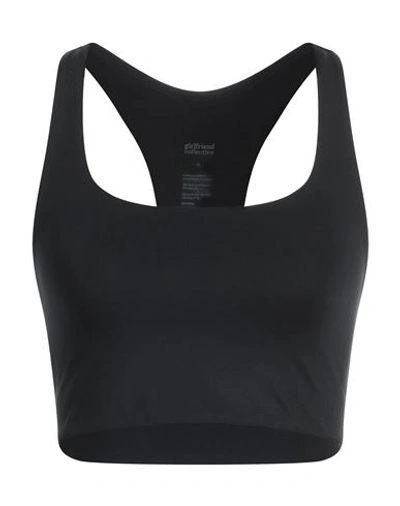 Girlfriend Collective Woman Top Black Size L Recycled Polyester, Elastane