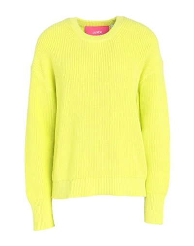 Jjxx By Jack & Jones Woman Sweater Lime Green Size L Cotton In Green