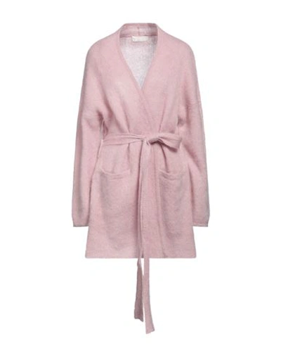 Alessia Zamattio Woman Cardigan Pink Size M Mohair Wool, Nylon, Wool
