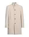 Why Not Brand Man Coat Beige Size 44 Polyester, Wool