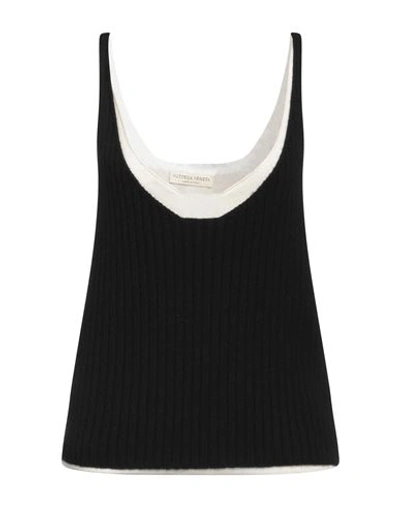 Bottega Veneta Woman Top Black Size 8 Cashmere, Silk, Polyamide