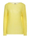 Pink Memories Woman Sweater Yellow Size 6 Acrylic, Mohair Wool, Polyamide, Wool