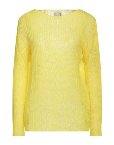 Pink Memories Woman Sweater Yellow Size 6 Acrylic, Mohair Wool, Polyamide, Wool