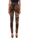 Dolce & Gabbana High Waist Leopard Print Cotton Blend Leggings In Leo