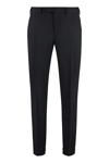 Pt01 Pantaloni Torino Virgin Wool Tailored Trousers In Black